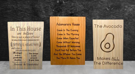 Enhance Your Home Decor with Custom Name Plaques - Weaver Custom Engravings