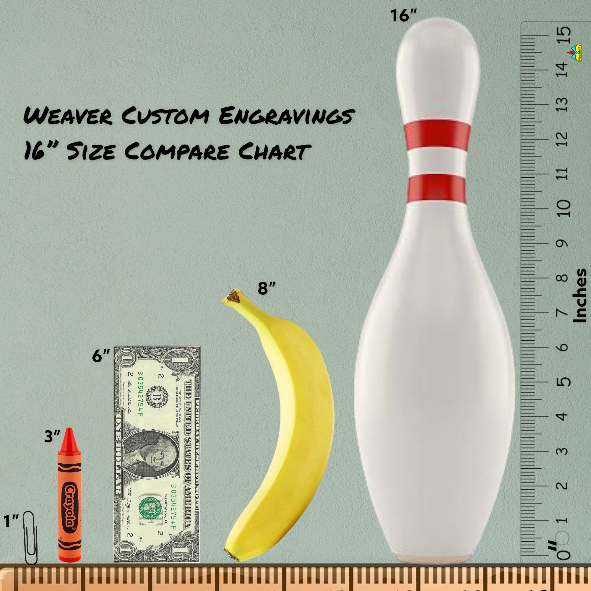 Size Comparison Charts – Weaver Custom Engravings