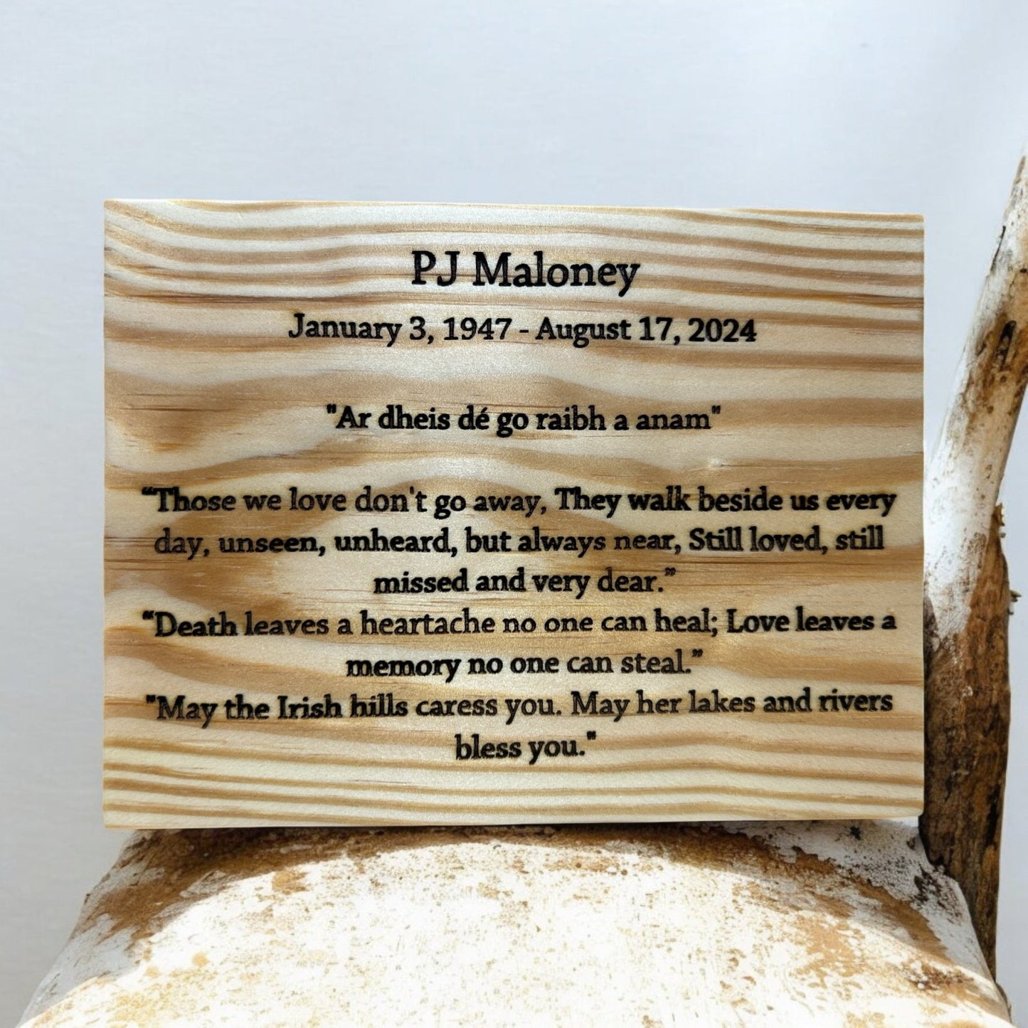 Custom Remembrance Sign - Weaver Custom Engravings