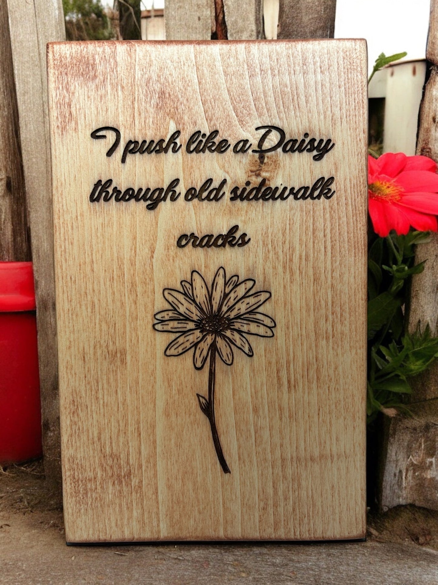 Daisy Custom Wood Sign - Weaver Custom Engravings