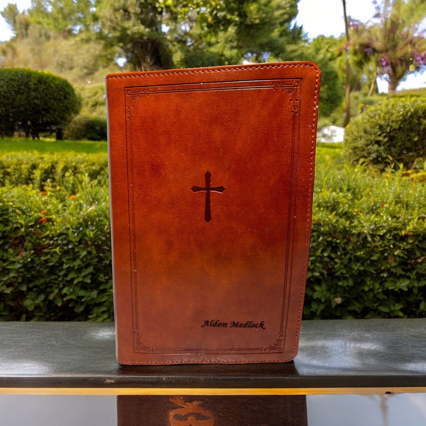 Elegant Cursive Customized NKJV Bible - Weaver Custom Engravings