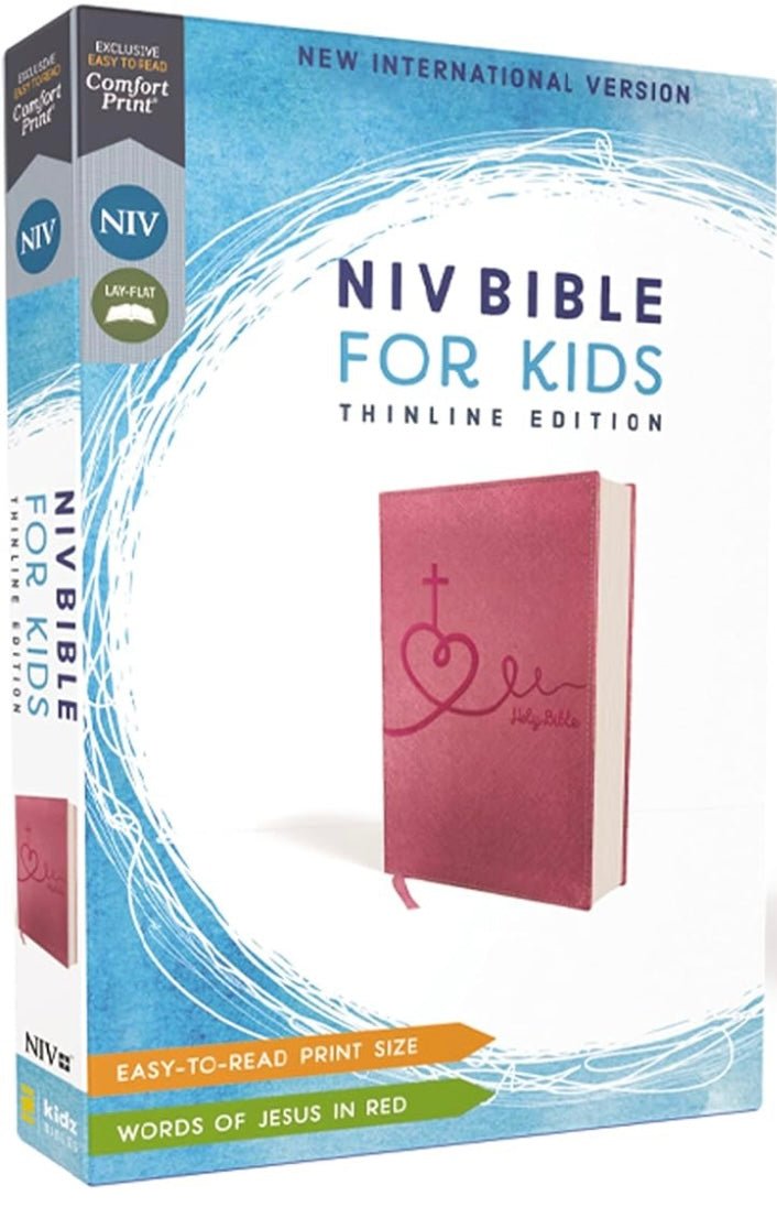 Close-up of name engraving on a pink custom NIV Bible
