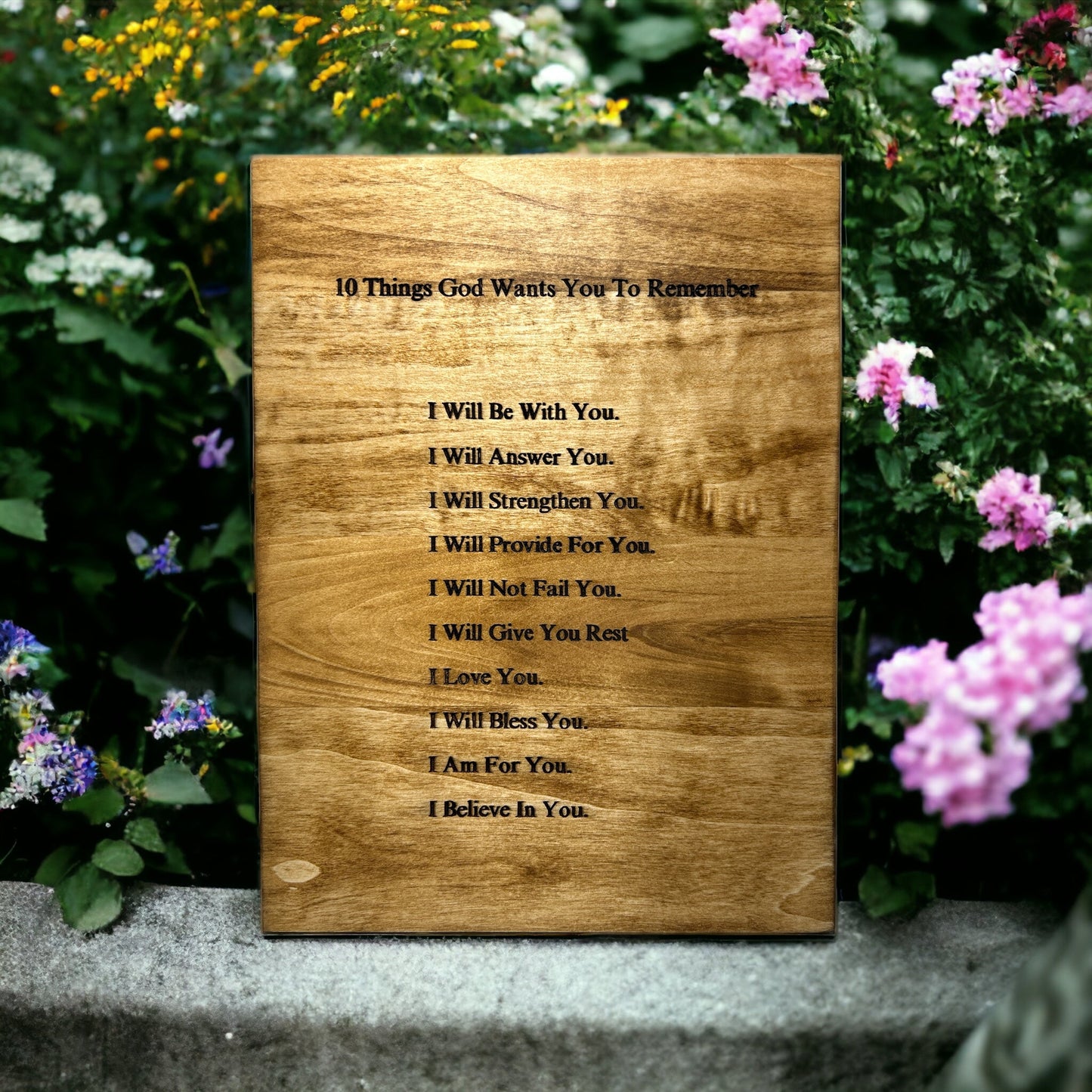 "10 Things God Wants You To Remember" Wood Sign Signs Weaver Custom Engravings