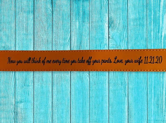 Custom Engraved Leather Belt  Weaver Custom Engravings