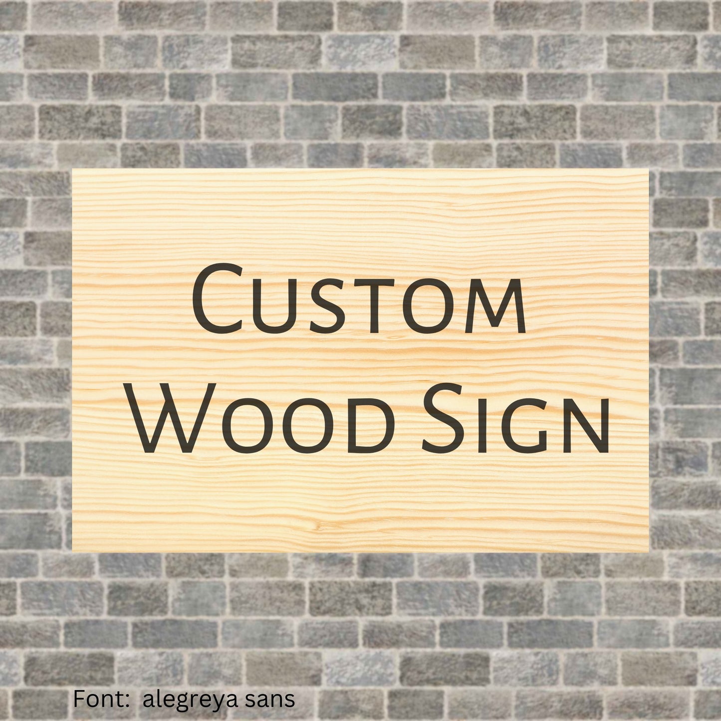 "Alegreya" Wood Sign Signs Weaver Custom Engravings