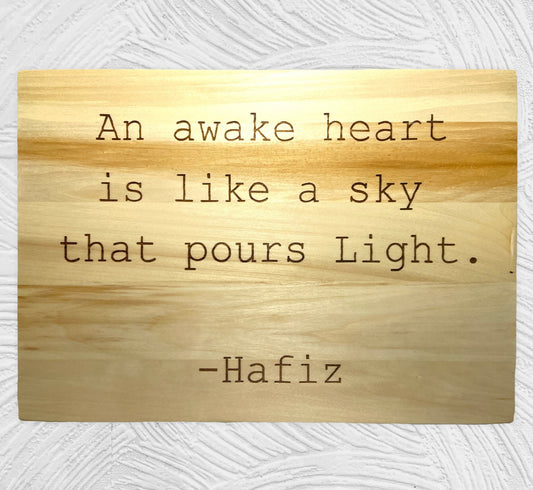 "An Awake Heart Quote" Custom Wood Sign Signs Weaver Custom Engravings