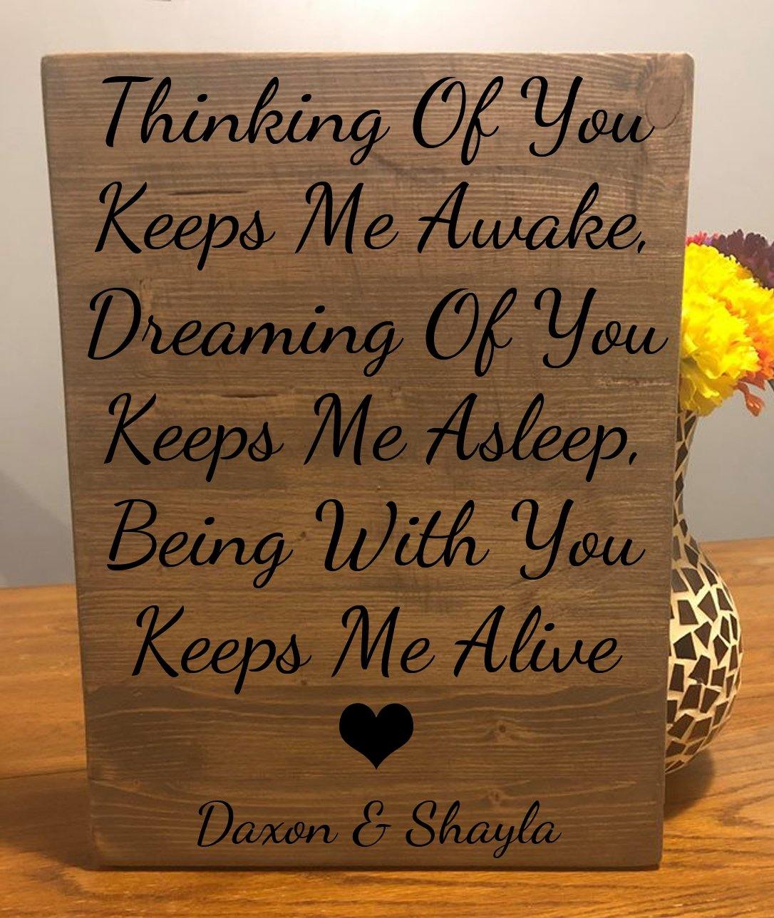 "Thinking Of You" Custom Sign Signs Weaver Custom Engravings Default Title
