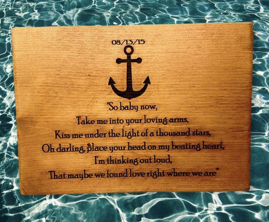 Anniversary Song Lyrics Sign Signs Weaver Custom Engravings Default Title
