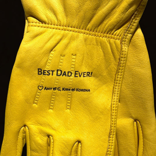 Best Dad Ever Work Gloves Gloves weaver custom gloves   