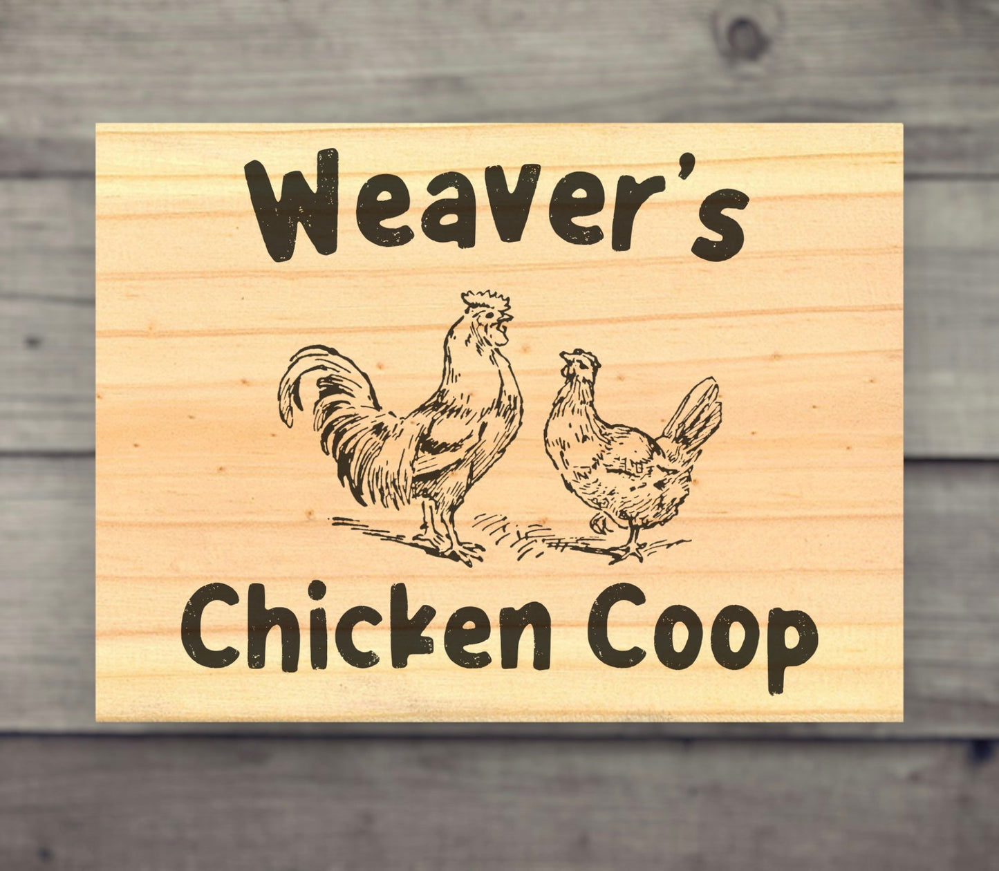 Chicken Coop Custom Sign Signs Weaver Custom Engravings