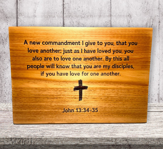 Christian Bible Verse Cedar Sign Cedar Sign Weaver Custom Engravings