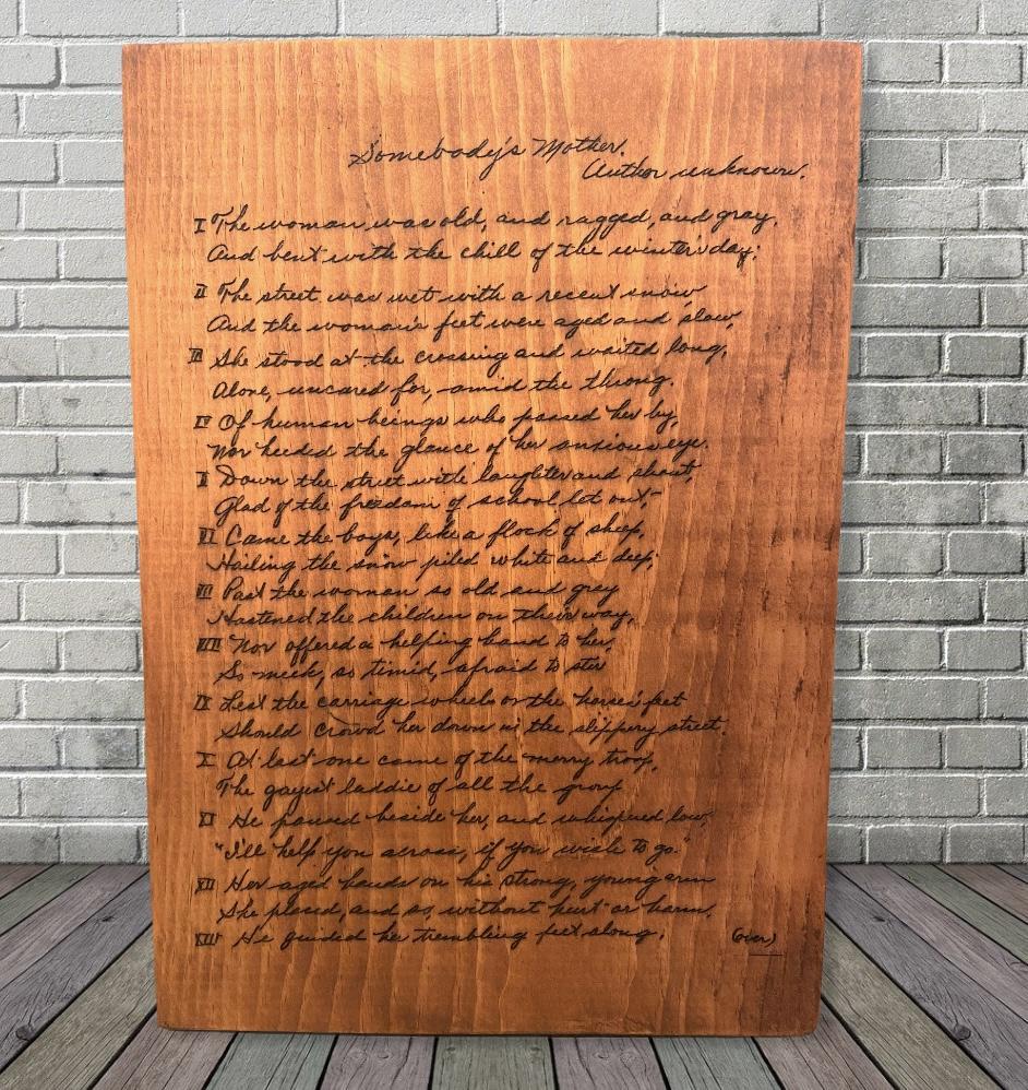 "Engraved Memory Handwritten Note" Custom Sign Signs Weaver Custom Engravings Default Title