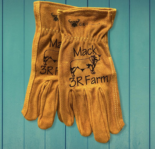 Custom Farm Kids Gloves  Weaver Custom Engravings Age 4 - 6
