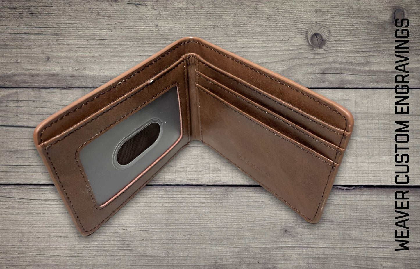 Custom Leather Wallet wallet Weaver Custom Engravings