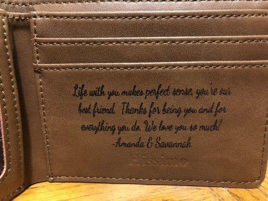 Custom Leather Wallet wallet Weaver Custom Engravings