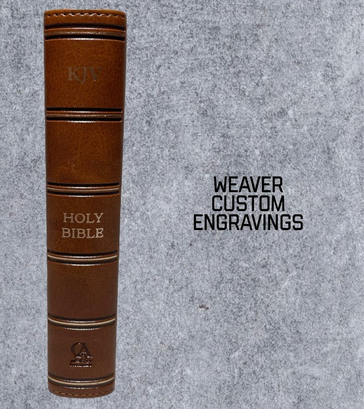 "Custom Name" KJV Bible bible Weaver Custom Engravings