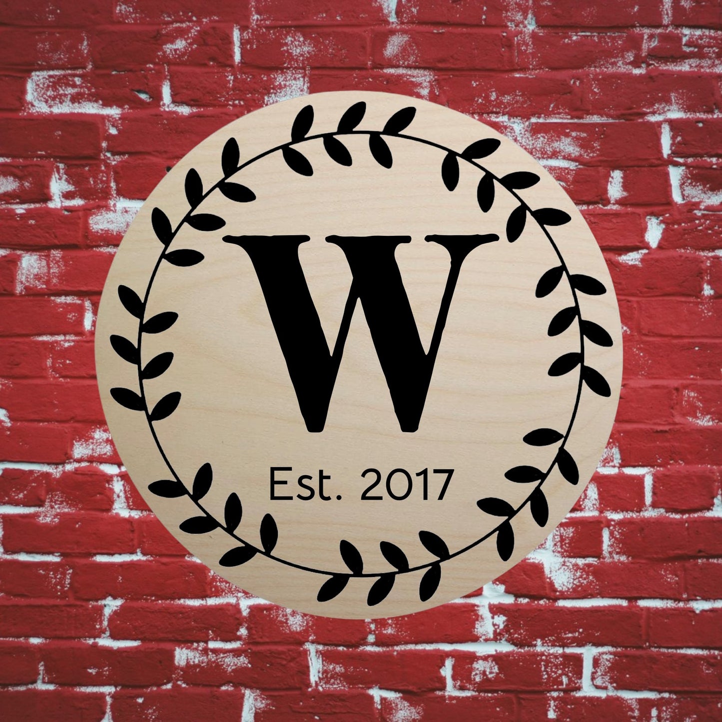 Custom Round Sign round signs Weaver Custom Engravings