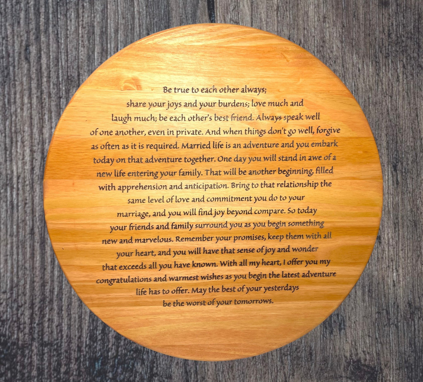 Custom Round Sign round signs Weaver Custom Engravings