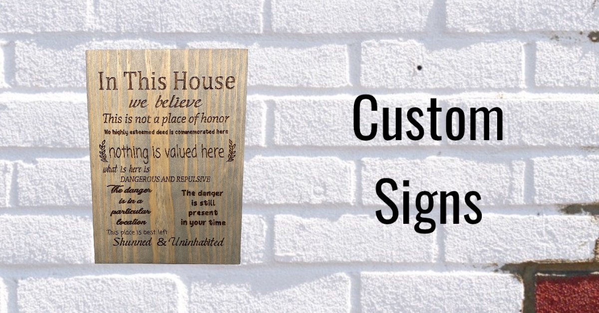 Custom Wood Sign Signs Weaver Custom Engravings