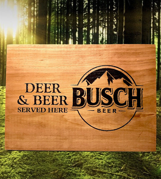 "Deer & Beer Served Here" Custom Sign Signs Weaver Custom Engravings Default Title