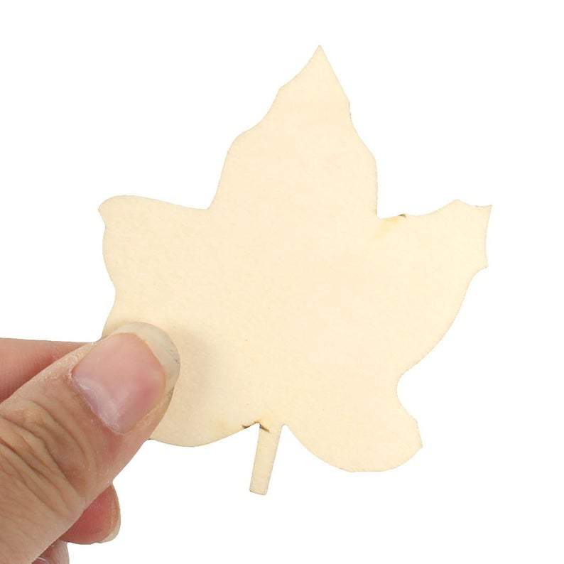 Fall Leaf Wood Pieces Weaver Custom Engravings Not Stained
