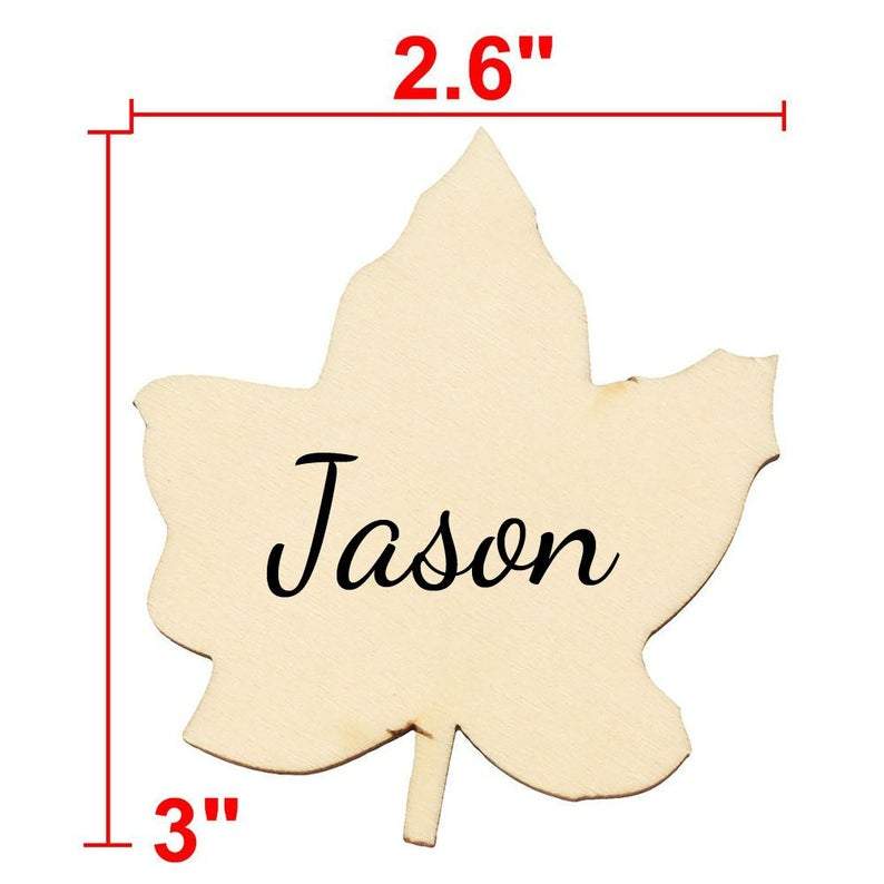 Fall Leaf Wood Pieces Weaver Custom Engravings