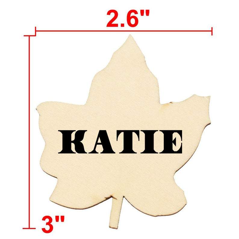 Fall Leaf Wood Pieces Weaver Custom Engravings