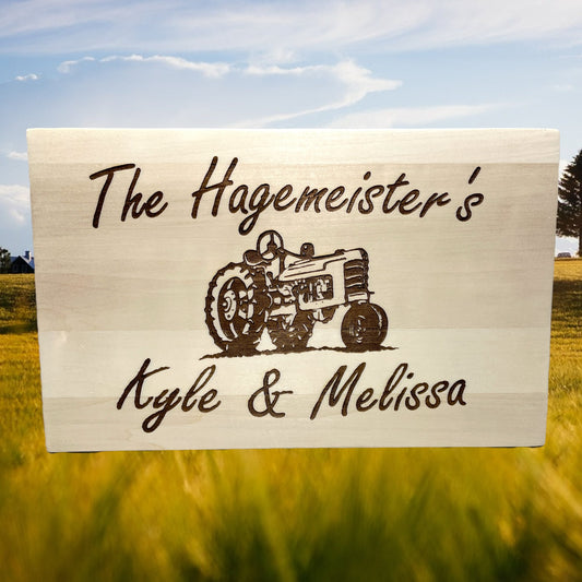 Farm Tractor Custom Sign Signs Weaver Custom Engravings