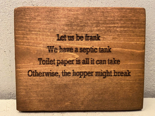 "Let Us Be Frank" Custom Sign Signs Weaver Custom Engravings Default Title