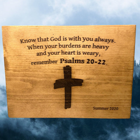 "God Is With You" Custom Sign Signs Weaver Custom Engravings
