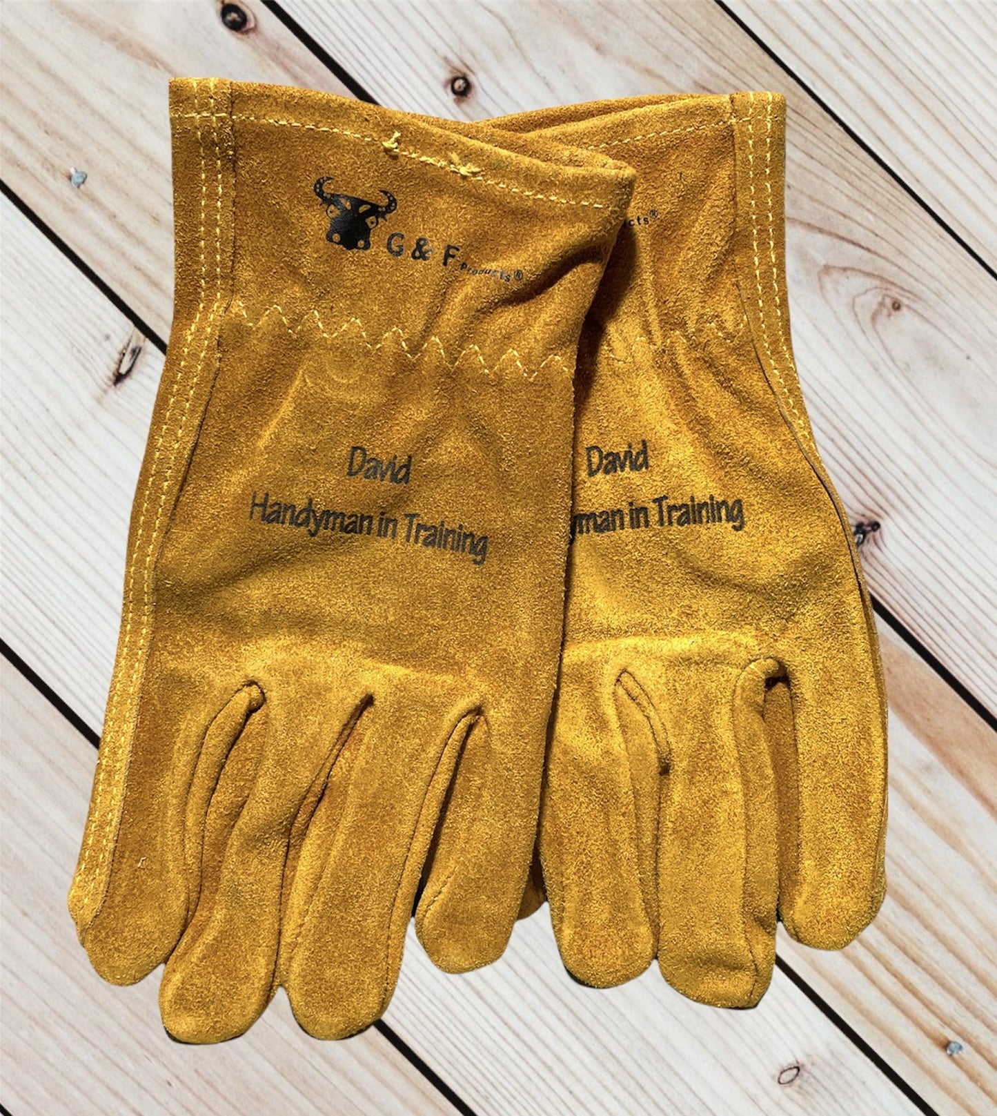 Handyman In Training Kids Gloves Weaver Custom Engravings Age 4 - 6