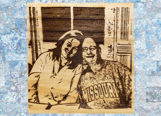 "Husband & Wife Picture" Custom Wood Sign Signs Weaver Custom Engravings