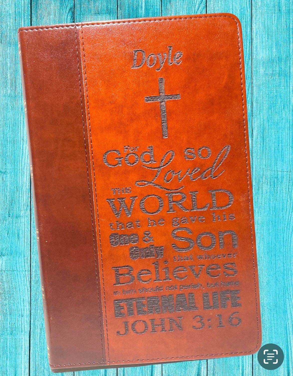 “John 3:16” KJV Custom Bible bible Weaver Custom Engravings