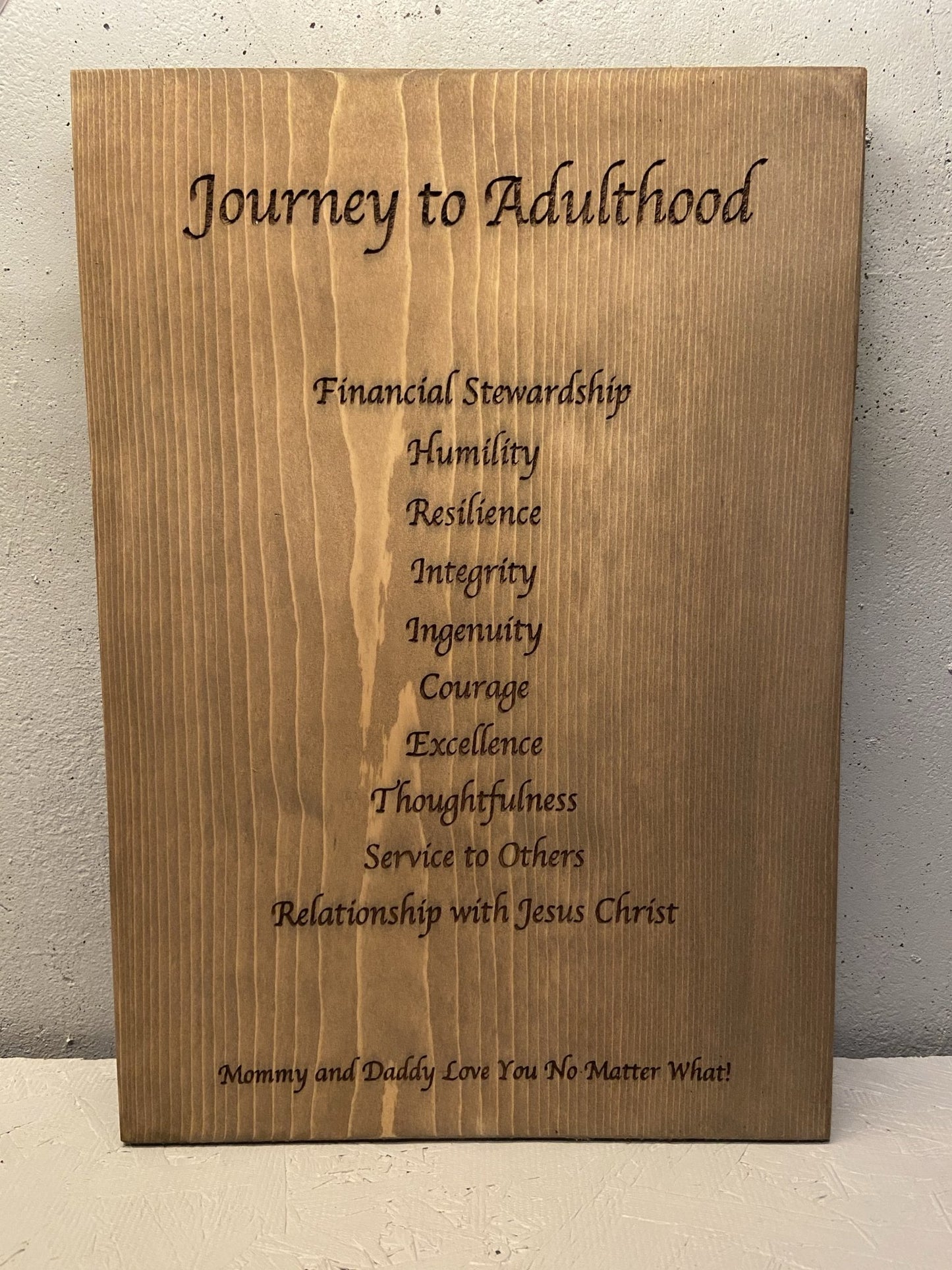 "Journey To Adulthood" Personalized Sign Signs Weaver Custom Engravings Default Title