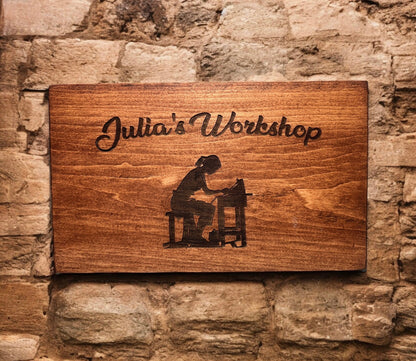 Julia's Workshop: Custom Wood Sign - Weaver Custom Engravings
