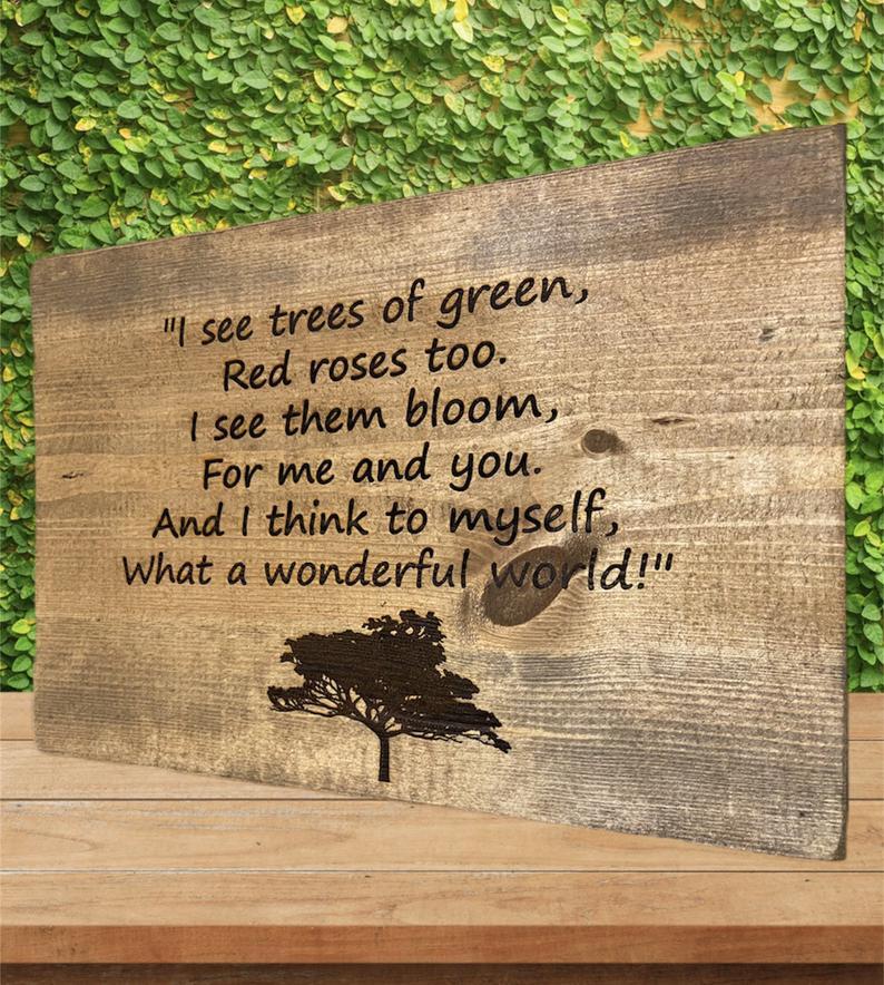 Laser Engraved Handmade Wood Sign Signs Weaver Custom Engravings   