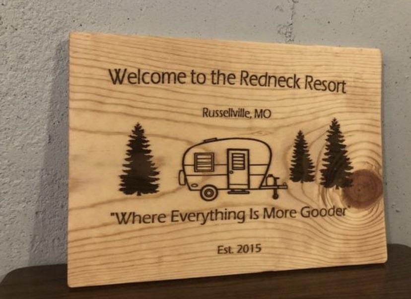 Man Cave Wood Sign - Custom Business Sign Signs Weaver Custom Engravings