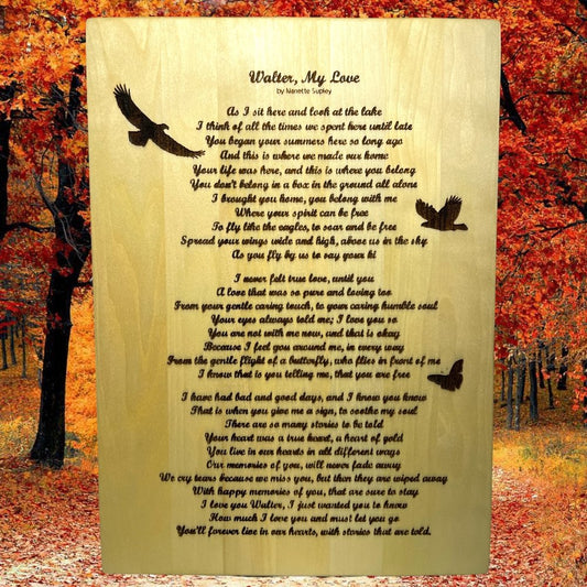 "My Love" Custom Poem Sign Signs Weaver Custom Engravings Default Title