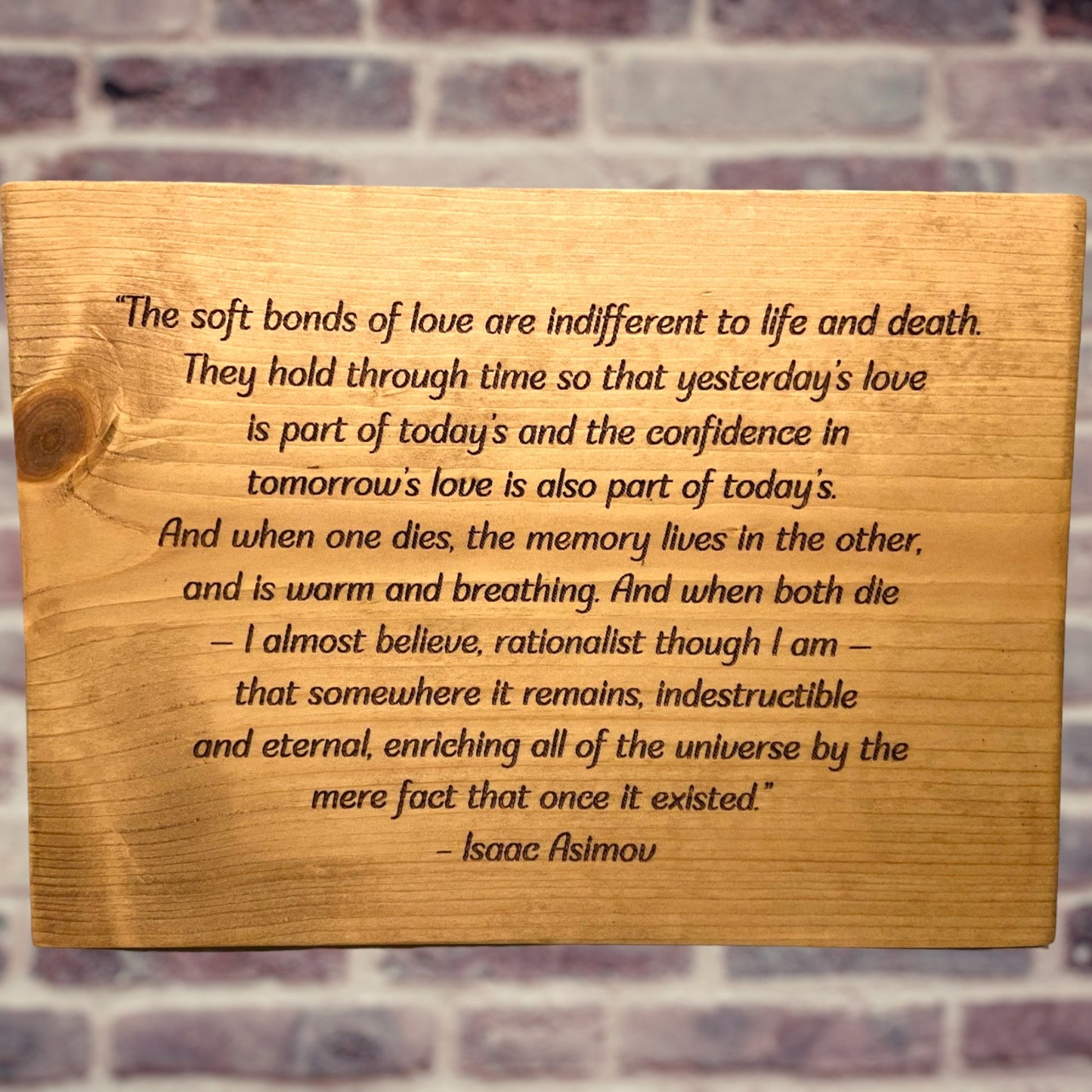 "Poem" Custom Sign Signs Weaver Custom Engravings