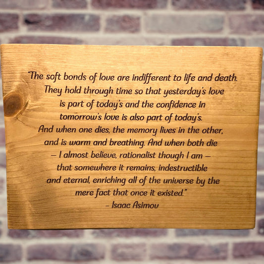 "Poem" Custom Sign Signs Weaver Custom Engravings