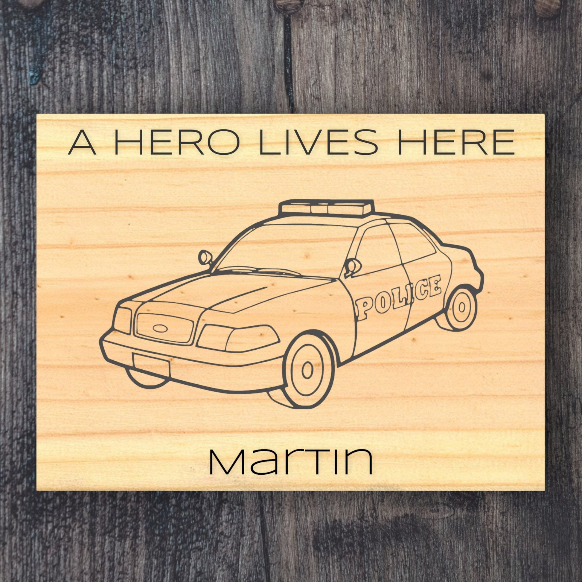 Policeman Hero Sign Signs Weaver Custom Engravings