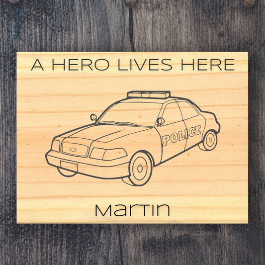 Policeman Hero Sign Signs Weaver Custom Engravings