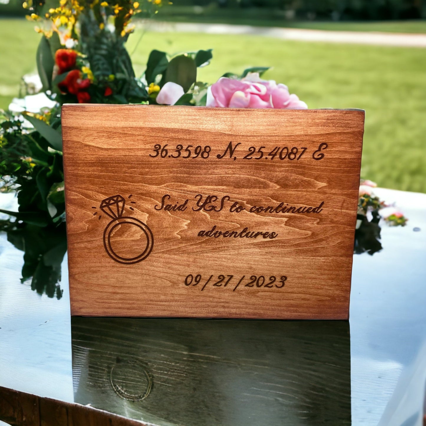 "She Said YES" Custom Wood Sign Signs Weaver Custom Engravings