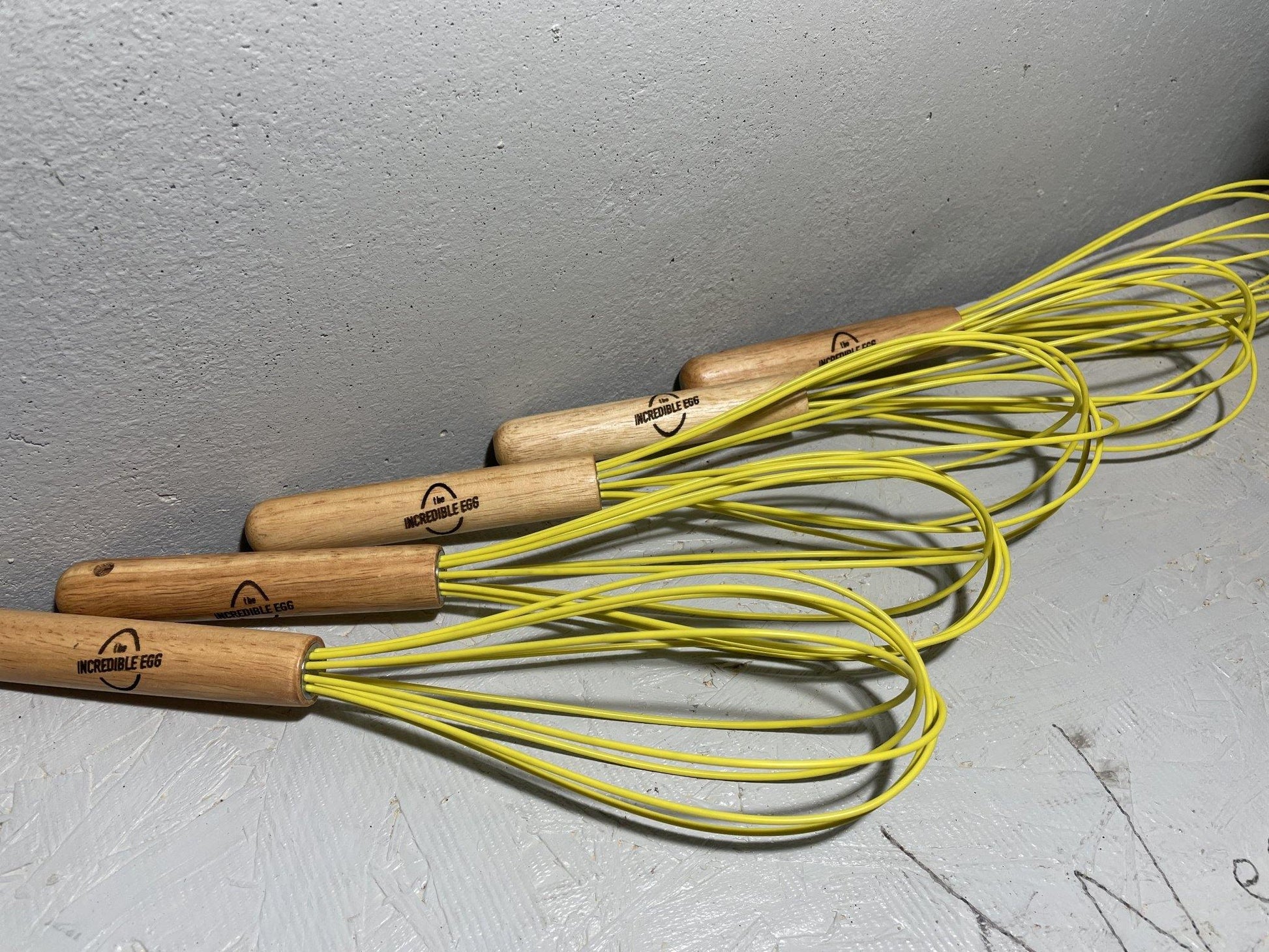 Handmade engraved whisk gift with flexible mixing head