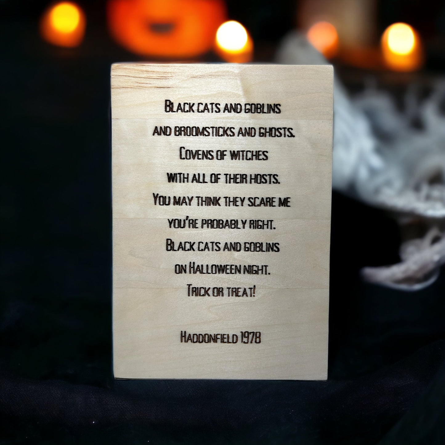 "Trick Or Treat" Custom Wood Sign Signs Weaver Custom Engravings