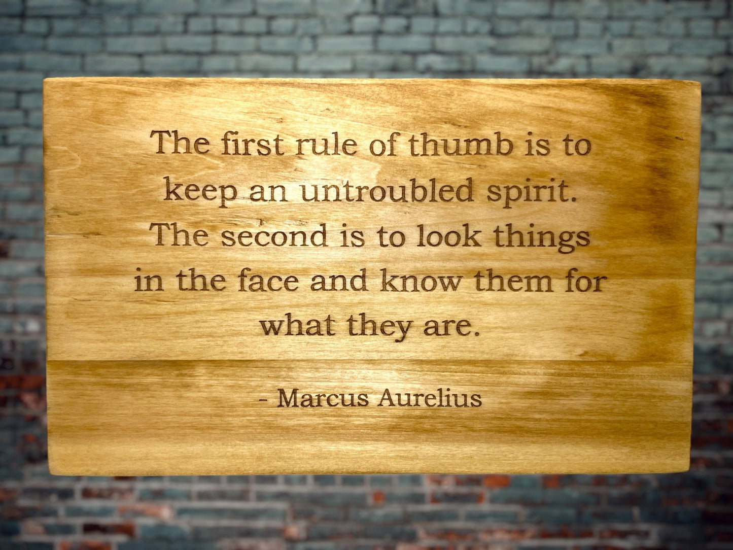 "Untroubled Spirit" Custom Sign Signs Weaver Custom Engravings