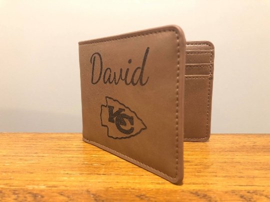 Wallet With Name Engraved wallet Weaver Custom Engravings Front Only