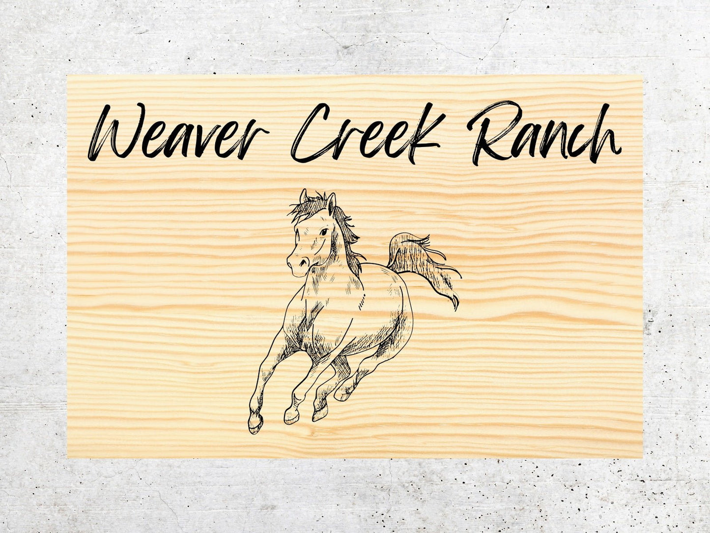 "Weaver Creek Ranch" Custom Wood Sign Signs Weaver Custom Engravings