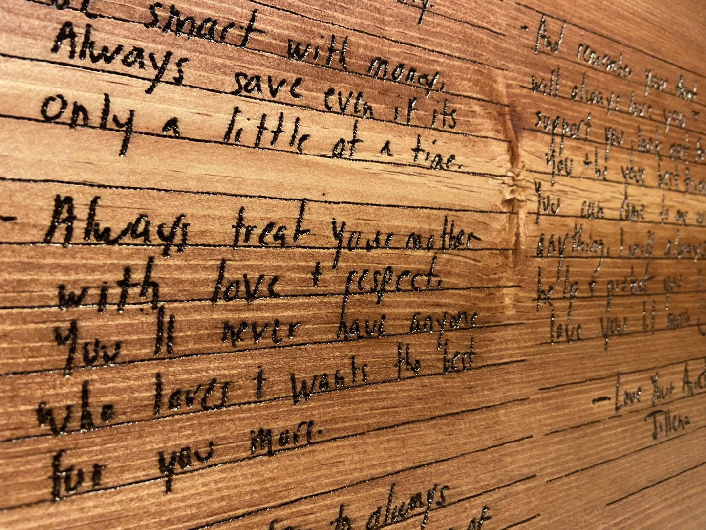 Wood Sign With Quote Signs Weaver Custom Engravings