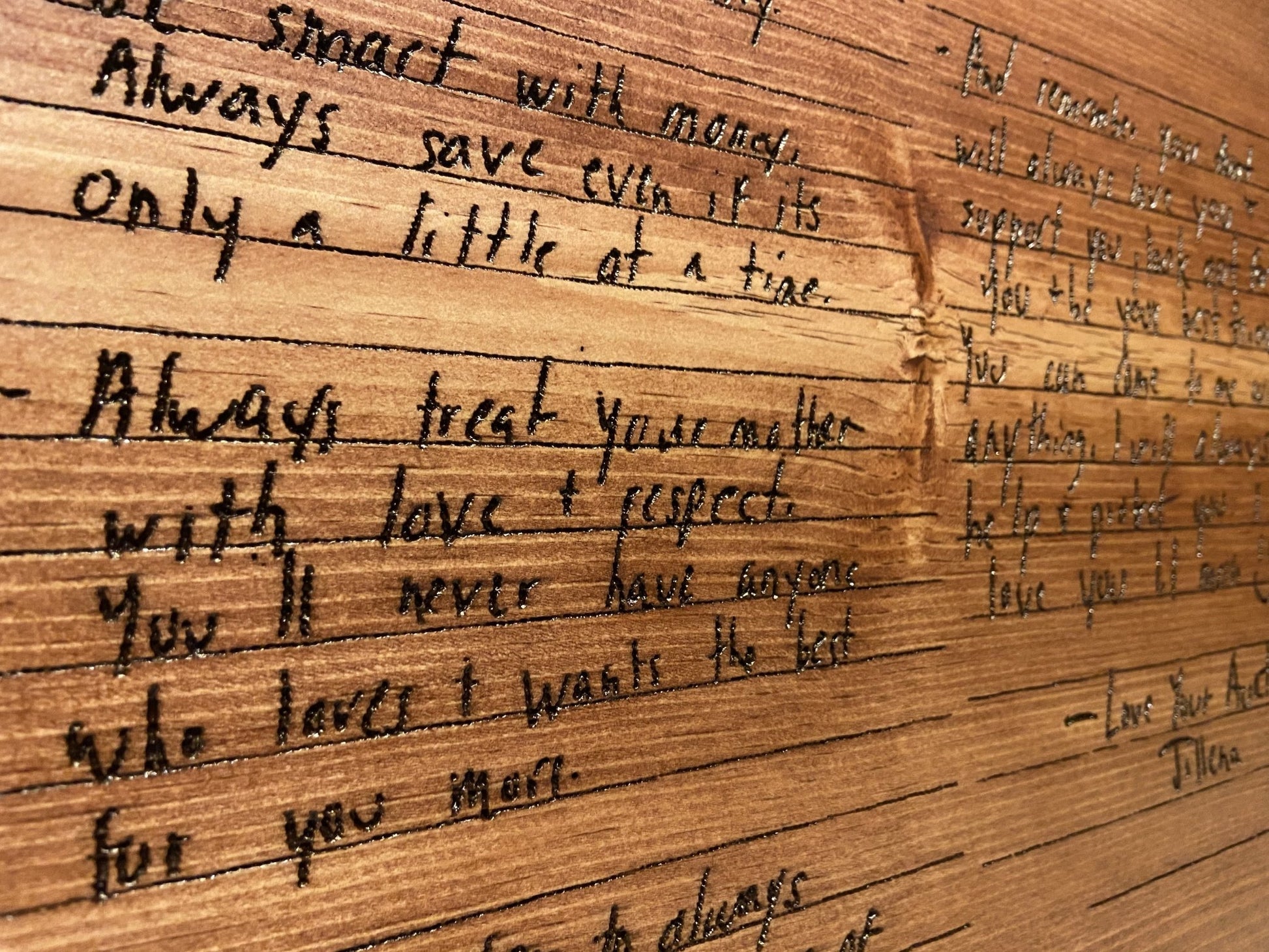 Wood Sign With Quote Signs Weaver Custom Engravings